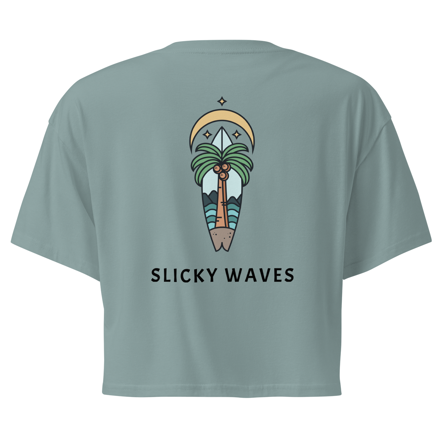 Crop top surfboard - blue