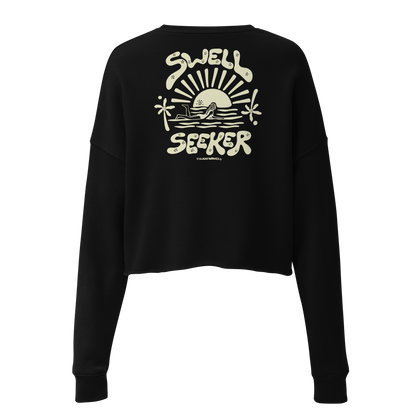 Sweat-Shirt Crop-Top Sweel - black