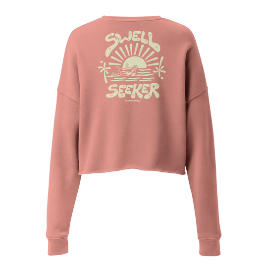 Sweat-Shirt Crop-Top Sweel - peech